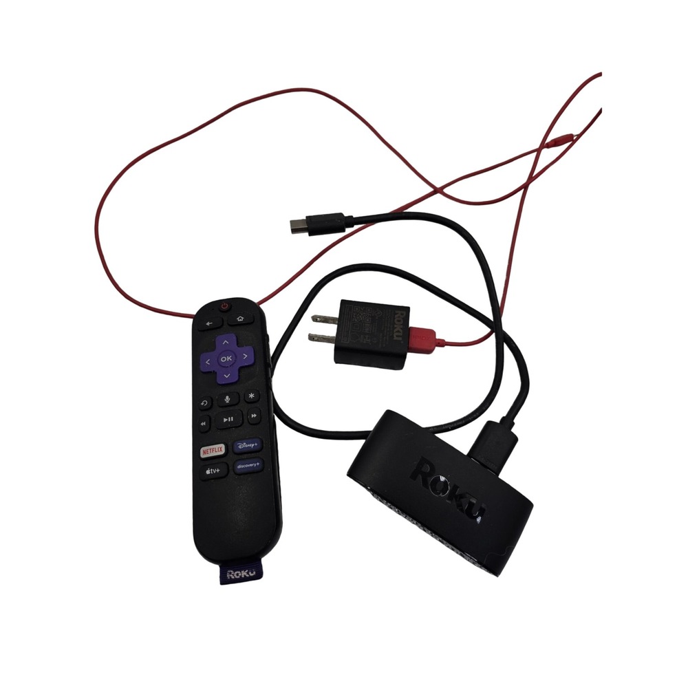 Roku Express 4K+ Streaming Media‎ Player Voice Remote and Power Adapter Black O2